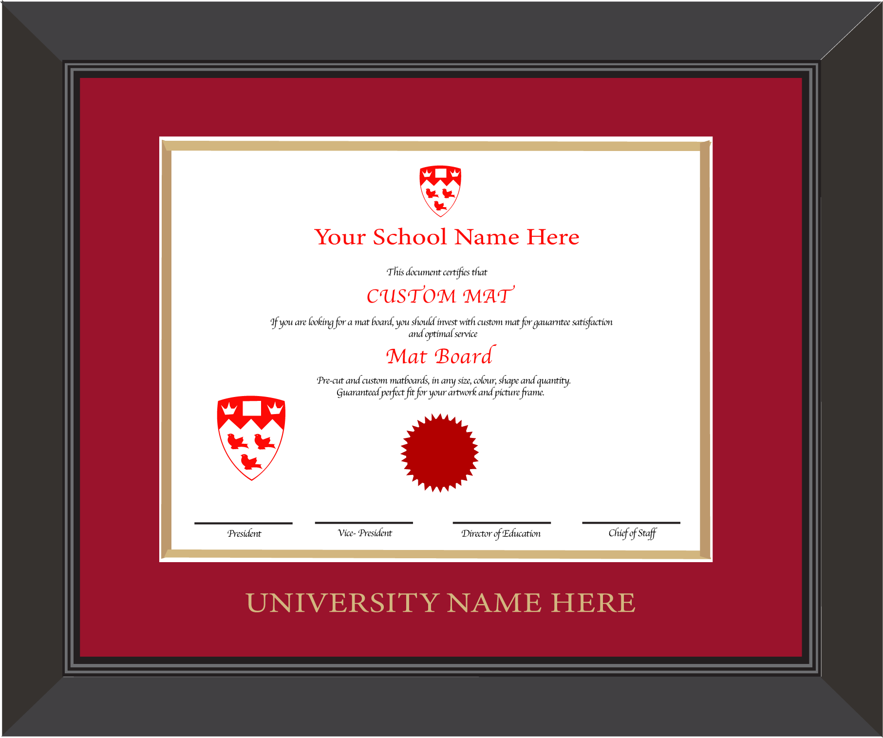 Customize your Matboards Online • Deliver to Canada & the USA • Your